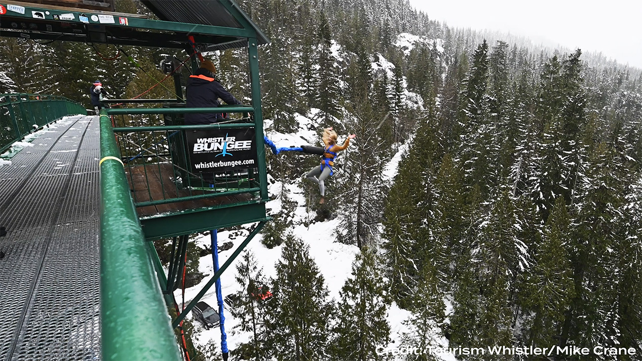 bungee jumping winter