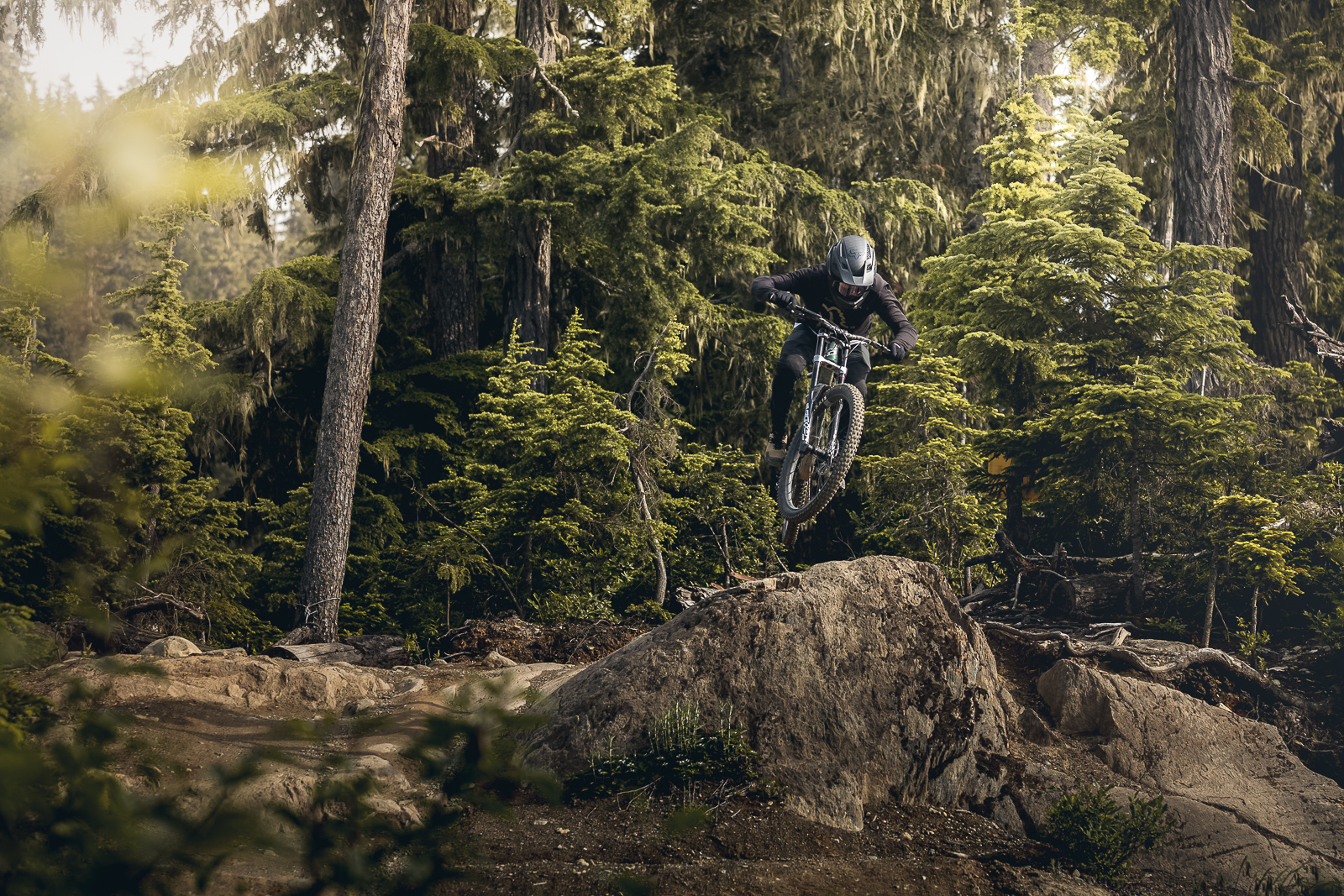 biker at whistler bike park